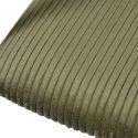 Lot de 4 fauteuils de table design en métal et velours côtelé coloris vert - AMORY