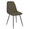 Lot de 6 chaises en velours côtelé coloris vert - AMORY