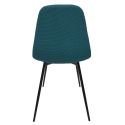 Lot de 6 chaises en tissu texturé maille 3D bleu - ELECTRON