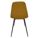 Lot de 6 chaises en tissu texturé maille 3D jaune - ELECTRON