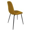 Lot de 6 chaises en tissu texturé maille 3D jaune - ELECTRON
