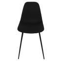Lot de 4 chaises en tissu texturé maille 3D noir - ELECTRON