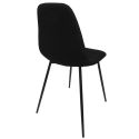 Lot de 4 chaises en tissu texturé maille 3D noir - ELECTRON