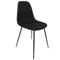 Lot de 6 chaises en tissu texturé maille 3D noir - ELECTRON