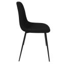 Lot de 6 chaises en tissu texturé maille 3D noir - ELECTRON