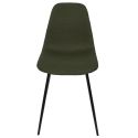 Lot de 6 chaises en tissu texturé maille 3D kaki - ELECTRON