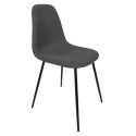 Lot de 4 chaises en tissu texturé maille 3D gris - ELECTRON