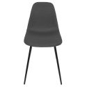 Lot de 4 chaises en tissu texturé maille 3D gris - ELECTRON