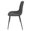 Lot de 4 chaises en tissu texturé maille 3D gris - ELECTRON