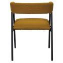 Lot de 4 fauteuils design de table en tissu texturé maille 3D jaune - ELECTRON