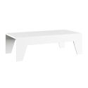 Table basse laqué blanche pieds biseautés design- CARAT