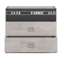 Commode 3 tiroirs aspect bois grisé et 1 façade anthracite sérigraphiée - ZIGGY