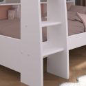 Lits 90x200 superposés blanc avec niches fond vert céladon ou terracotta - LEANE