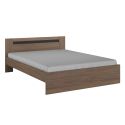 Lit 140x190 aspect bois teinté noyer - KASUAL