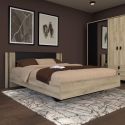 Lit 160x200 design aspect bois et noir - ELOUAN