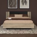 Lit 160x200 design aspect bois et noir - ELOUAN