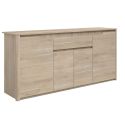 Buffet 4 portes 2 tiroirs aspect bois clair - TIFFENE