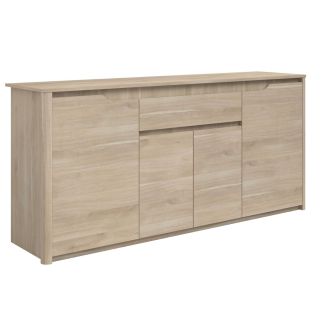 Buffet 4 portes 2 tiroirs aspect bois clair - TIFFENE