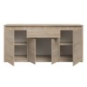 Buffet 4 portes 2 tiroirs aspect bois clair - TIFFENE