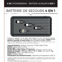 Batterie de Secours Externe 10000mAh 4-en-1 - SHARK