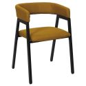 Lot de 6 fauteuils design de table en tissu texturé maille 3D jaune - ELECTRON