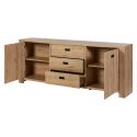 Buffet 2 porte 3 tiroirs en aspect bois finition Castel Oak - ANATOLE