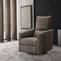 ERBA - Fauteuil Relax Manuel PushBack Tissu Taupe marbré
