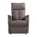 Fauteuil modèle M relax releveur tissu polyester imitation cuir gris-brun marbré - PLEGAR