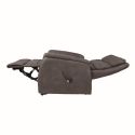 Fauteuil relax releveur tissu polyester imitation cuir taupe marbré - MILLOR