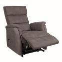 Fauteuil relax releveur tissu polyester imitation cuir taupe marbré - MILLOR