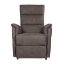 Fauteuil relax releveur tissu polyester imitation cuir taupe marbré - MILLOR