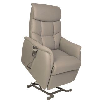 Fauteuil relax releveur tissu polyester imitation cuir beige - VILLARD
