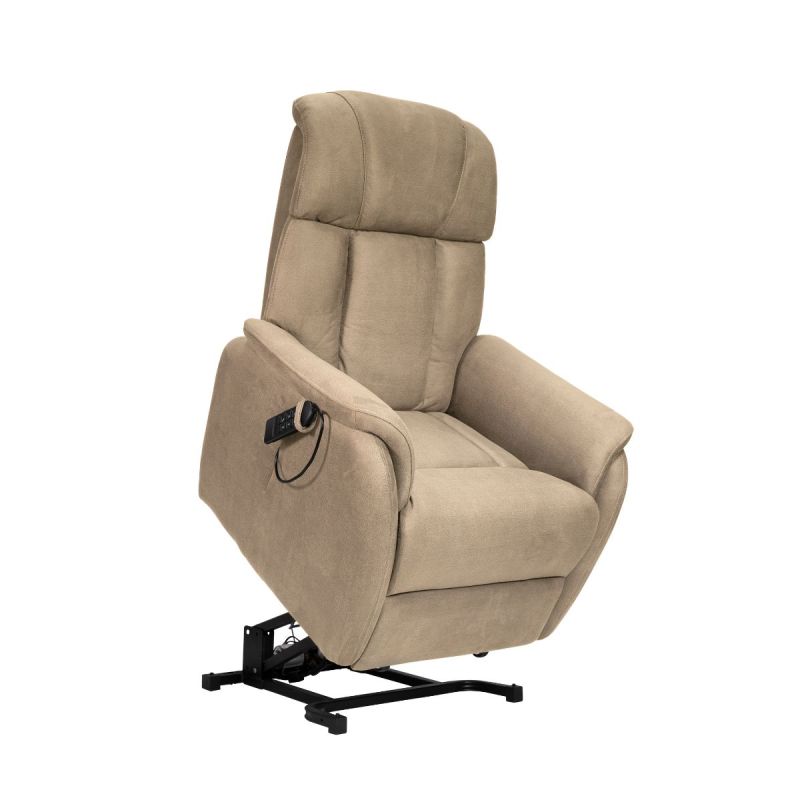 Fauteuil relax releveur tissu polyester beige - SPAZIO