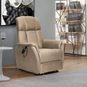 Fauteuil relax releveur tissu polyester beige - SPAZIO