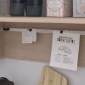 Buffet vaisselier multi rangements aspect bois et blanc - SOAZIC