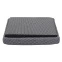 Pouf coffre carré pliable en tissu texturé maille 3D gris - ELECTRON