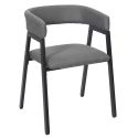 Lot de 2 fauteuils design de table en tissu texturé maille 3D gris - ELECTRON