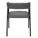 Lot de 2 fauteuils design de table en tissu texturé maille 3D gris - ELECTRON