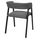 Lot de 2 fauteuils design de table en tissu texturé maille 3D gris - ELECTRON