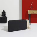 Banc coffre pliable en tissu texturé maille 3D noir - ELECTRON