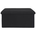 Banc coffre pliable en tissu texturé maille 3D noir - ELECTRON