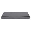 Banc coffre pliable en tissu texturé maille 3D gris - ELECTRON