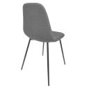 Lot de 2 chaises en tissu texturé maille 3D gris - ELECTRON