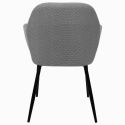 Lot de 2 fauteuils de table en tissu texturé maille 3D gris - ELECTRON