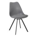 Lot de 4 chaises en tissu texturé maille 3D gris - ELECTRON
