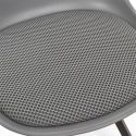 Lot de 6 chaises en tissu texturé maille 3D gris - ELECTRON