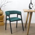 Lot de 2 fauteuils design de table en tissu texturé maille 3D bleu - ELECTRON