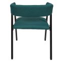 Lot de 2 fauteuils design de table en tissu texturé maille 3D bleu - ELECTRON