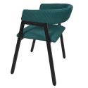 Lot de 2 fauteuils design de table en tissu texturé maille 3D bleu - ELECTRON