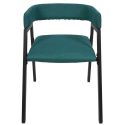 Lot de 4 fauteuils design de table en tissu texturé maille 3D bleu - ELECTRON